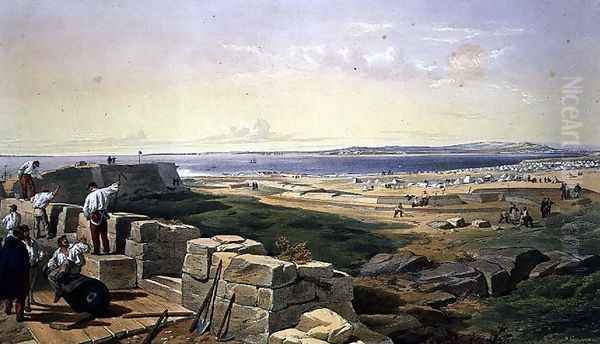Straits of Yenikale, plate from The Seat of War in the East, pub. by Paul and Dominic Colnaghi and Co., 1856 - view 1