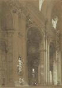 Interior Of St. Peters Rome by David Roberts