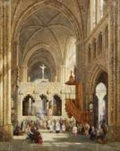 Interno Della Chiesa Sante Magdalene Di Troyes