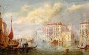 The Grand Canal, Venice, Signed Oil On Canvas, Dated 18??, 40x66cm The Grand Canal, Venice, Signed Oil On Canvas, Dated 18??, 40x66cm