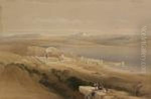 Jerusalem From The Mount Of Olives, City Of Tiberas by David Roberts