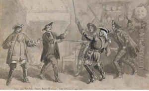 A scene from Rob Roy, Theatre Royal, Edinburgh by William Simpson