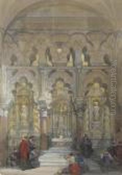 Figures Worshipping In The Mosque Of Cordova - view 1