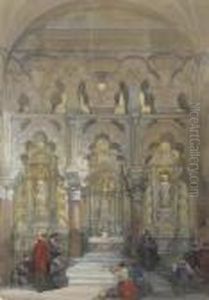 Figures Worshipping In The Mosque Of Cordova
