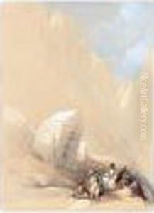 The Rock Of Moses, Wady-el-leja, Mount Horeb by David Roberts