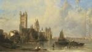 The Houses Of Parliament From Millbank