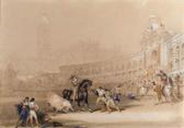 A Bull Fight, Seville - view 1