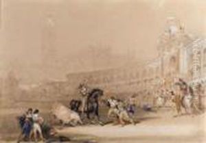 A Bull Fight, Seville by David Roberts