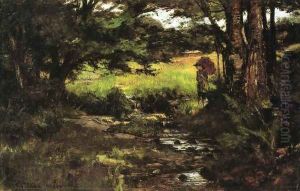Brook in Woods by Theodore Clement Steele