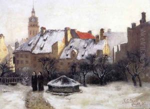 Winter Afternoon - Old Munich by Theodore Clement Steele