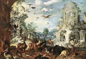 Landscapes with Wild Beasts c. 1629 by Roelandt Jacobsz Savery