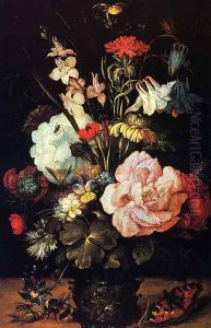 Flowers In A Vase by Roelandt Jacobsz Savery
