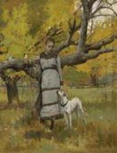 Young Girl With Dog