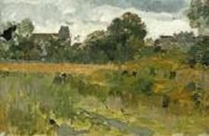 Landscape With Houses by Theodore Robinson