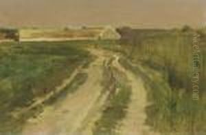Farmer On A Country Road by Theodore Robinson