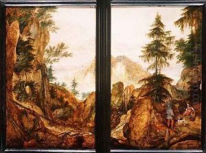 Mountainous Landscape with Peasants, 1607 by Roelandt Jacobsz Savery
