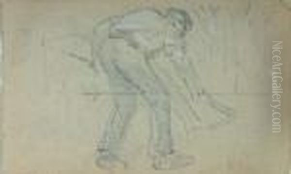 Man With Sickle; And Three Companion Drawings - view 1