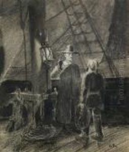Les Ultimes Instructions Sur Le Pont Du Bateau by Georges Antoine Rochegrosse