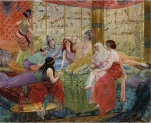The Chattering Birds by Georges Antoine Rochegrosse