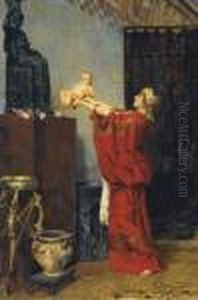 Presentation Du Nouveau Ne A Athena by Georges Antoine Rochegrosse