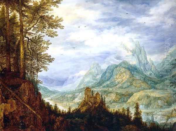 Mountainous Landscape with a Castle - view 1