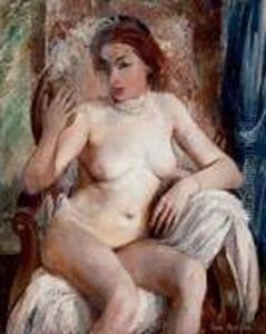 Femme Tenant Un Miroir by Vera Rockline