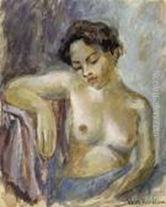 Sitting Nude by Vera Rockline