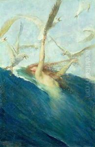 A Mermaid Being Mobbed by Seagulls