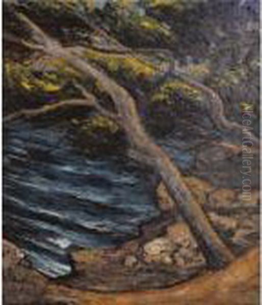 Lake Landscape With Trees - view 1