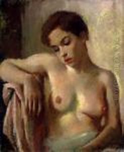 A Seated Nude by Vera Rockline