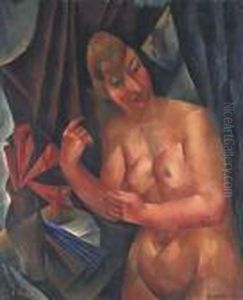 Nude In Blue Interior by Vera Rockline