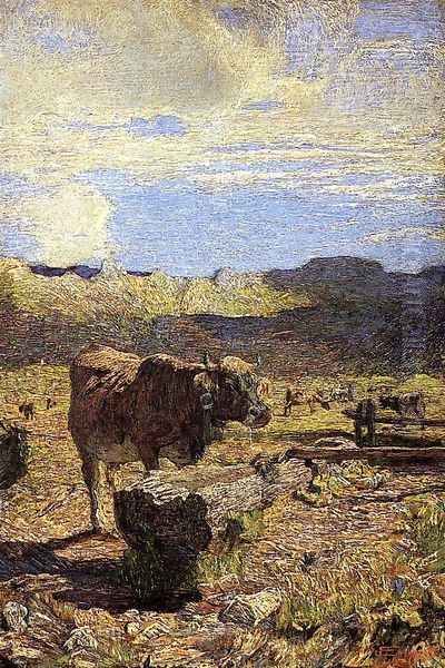 Cow at a Water Trough - view 1