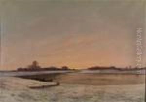 Tramonto Sul Fiume by Leonardo Roda