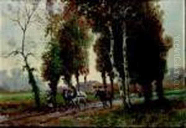Paesaggio Con Cavalli E Contadini - view 1