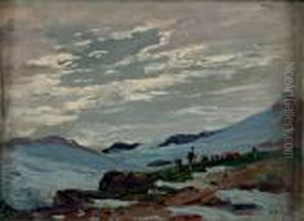 Paesaggio Montano Con Figure - view 1
