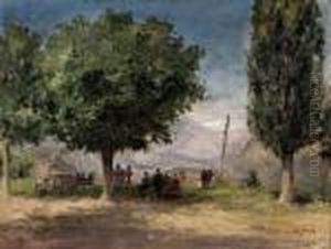 "scampagnata A Saint-vincent" 1924 by Leonardo Roda