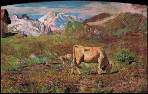 Pascoli Spring (Pascoli Alpine Spring) by Giovanni Segantini