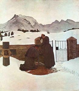 The pain comforted by the Faith (The comfort of the Faith) by Giovanni Segantini