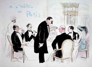 A lHotel de Paris 1913 by Georges Goursat Sem