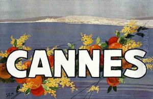 Advertisement for Cannes, printed by Draeger, 1930 by Georges Goursat Sem