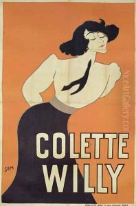 Poster depicting Colette Willy 1873-1954 by Georges Goursat Sem