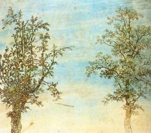 Two Trees c. 1625 by Hercules Seghers
