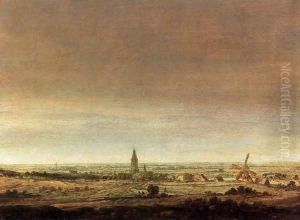 Landscape with City on a River by Hercules Seghers
