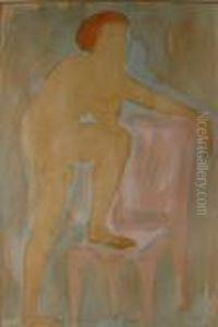 Nude With Foot Resting On Chair by Auguste Rodin