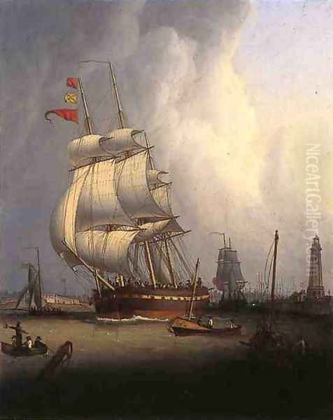 Ships Leaving Boston Harbor - view 1