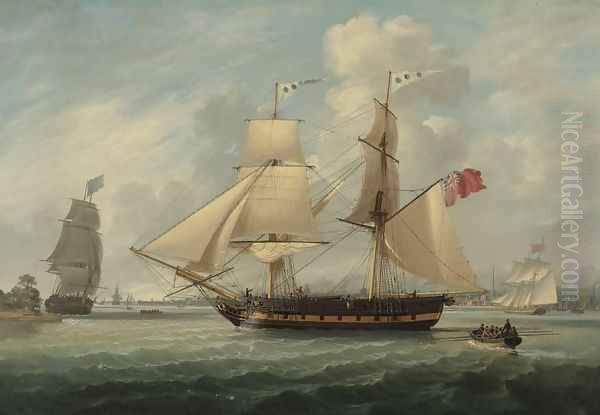 Brig Entering Liverpool - view 1