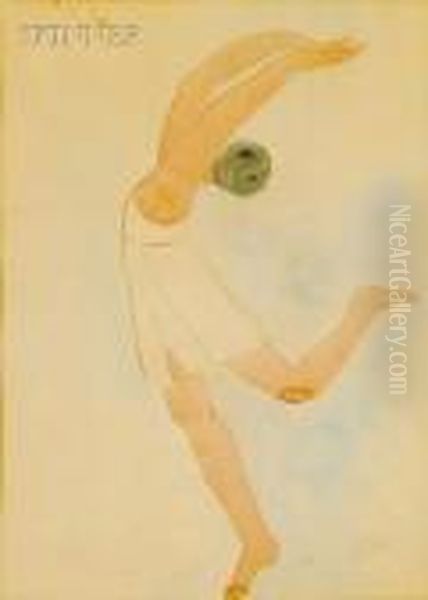 La Danseuse En Position Attitude Sur Demi Pointe - view 1