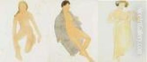 Etudes De Nus (planches 
Vraisemblablement Refusees Pour Le Jardin Des Supplices D'octave 
Mirbeau). 1899-1900 by Auguste Rodin