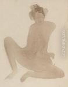 Femme Nue Assise Aux Jambes Ecartees by Auguste Rodin