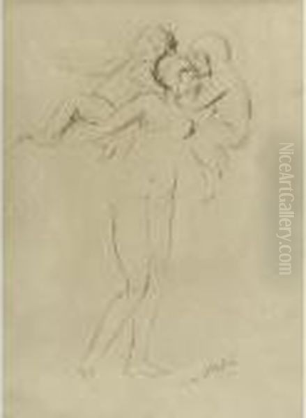 Femme Nu Avec Amours (study For 'la Nuit') - view 1